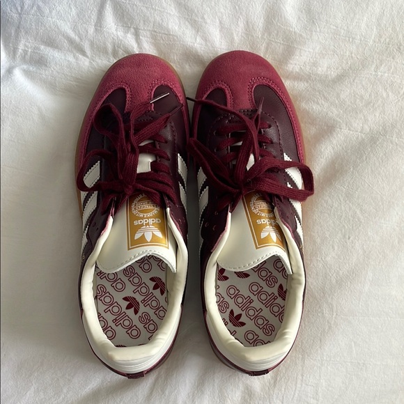 Adidas Samba Handball Burgundy and White Shoes - Picture 5 of 6